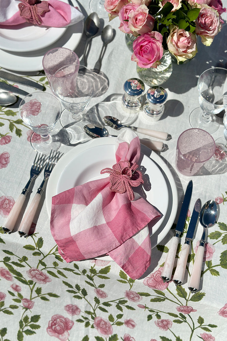 Ravel Faux Rose Quartz & Stainless Steel 7 Piece Cutlery Set