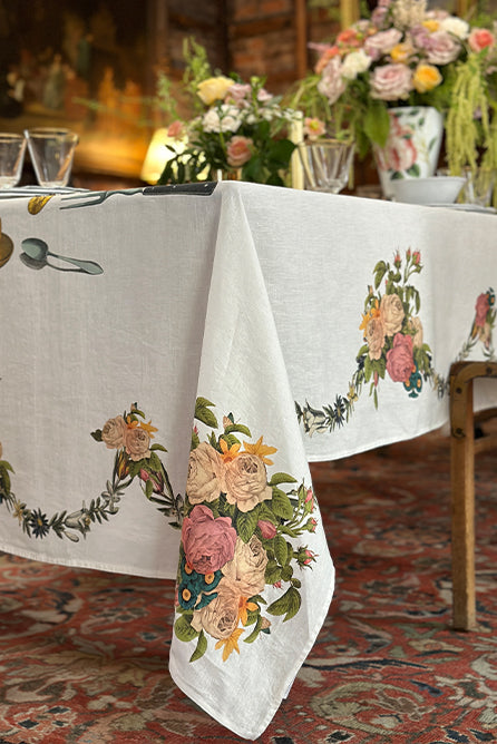 S&B x John Derian 'Feast' Linen Tablecloth