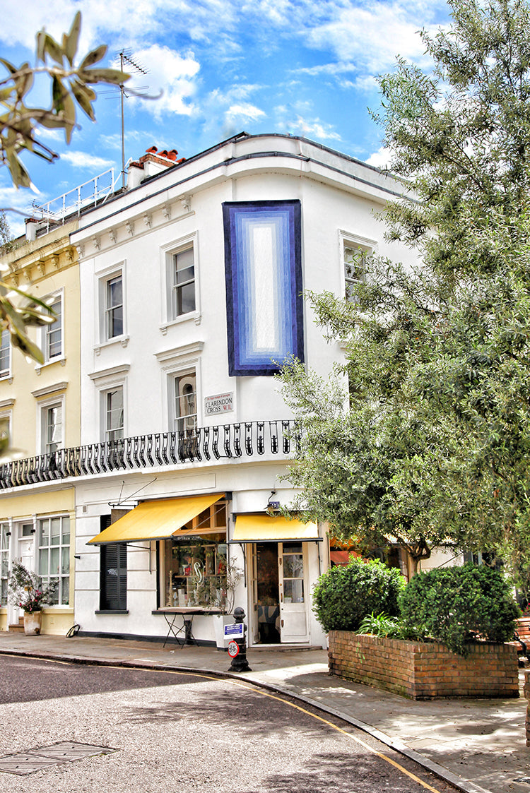 'Shades of Blue' Linen Napkin in Blue, 50x50cm