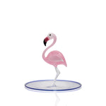 Handblown Glass Flamingo Small Platter, 21cm
