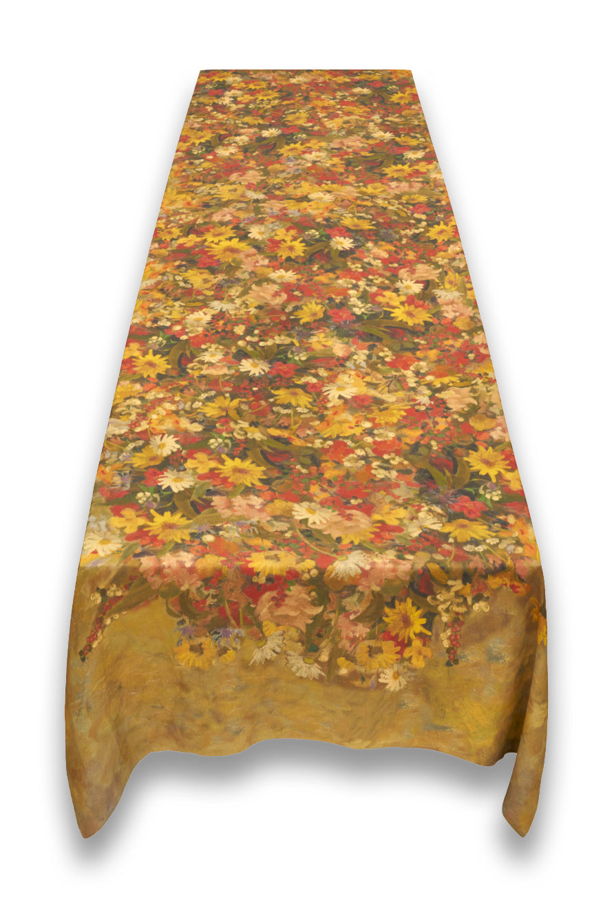 'Fleurs des Prés' Linen Tablecloth