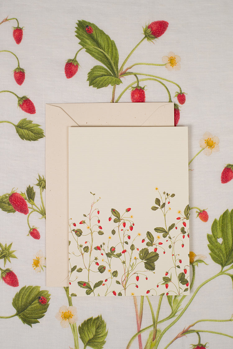 'Fraises des Bois' Greeting Card, 15cm x 10cm (A6)