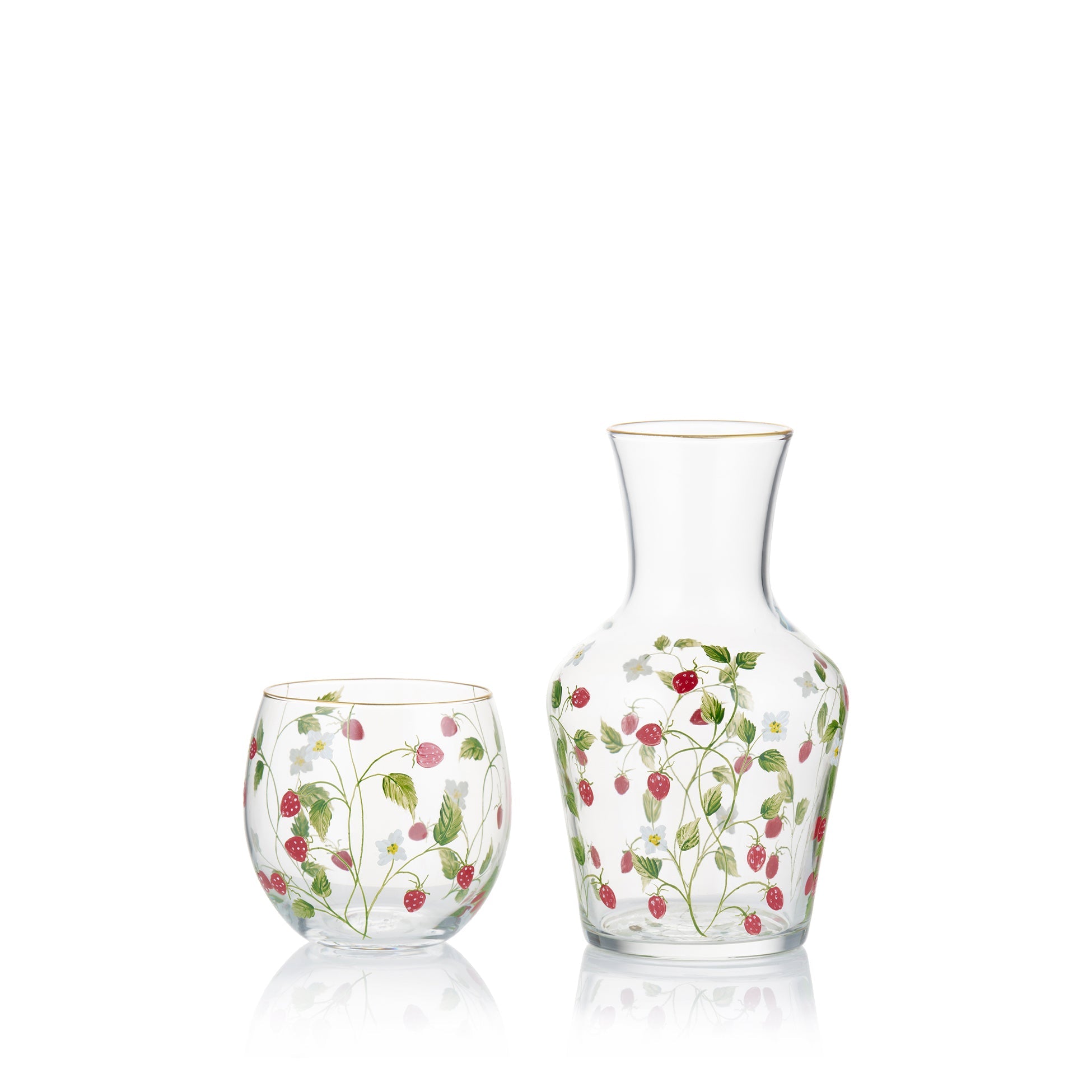 'Fraises des Bois' Bedside Carafe & Tumbler Set