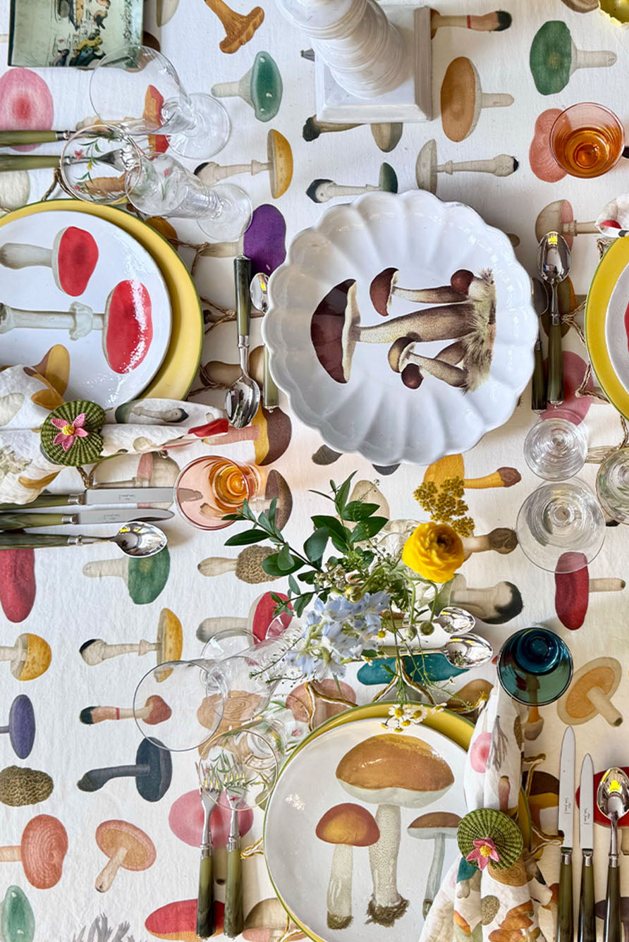 Bolet Chrysenteron Mushroom Dessert Plate by Astier de Villatte, 19cm