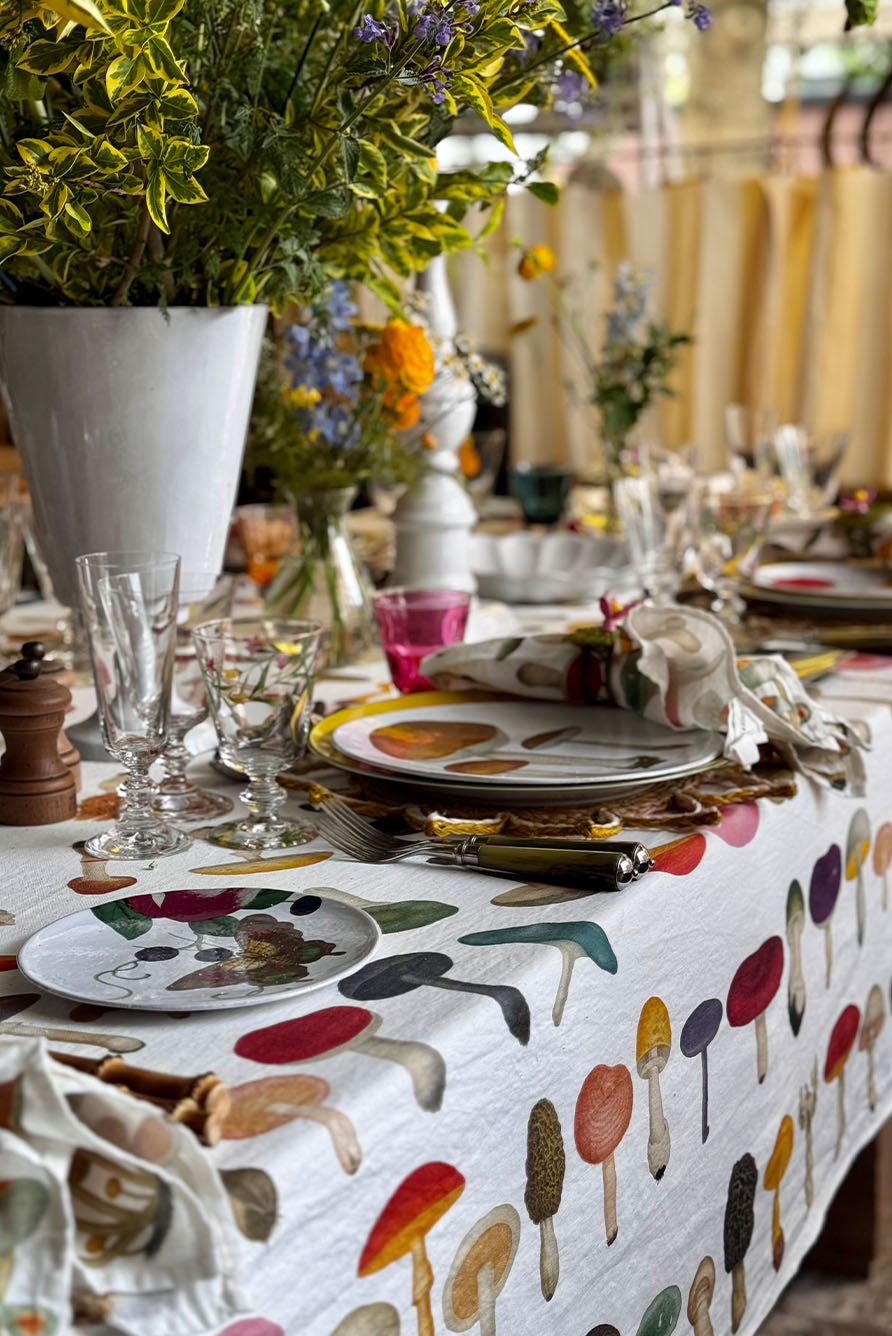 Bolet Chrysenteron Mushroom Dessert Plate by Astier de Villatte, 19cm