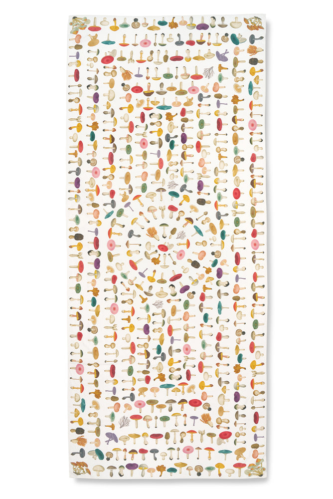 S&B x John Derian White 'Fungi' Linen Tablecloth