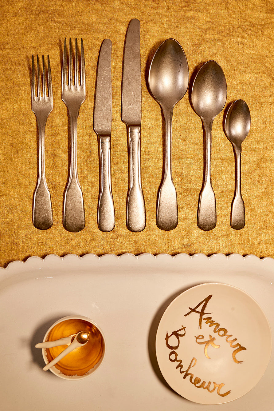 'Full Field' Linen Tablecloth in Gold