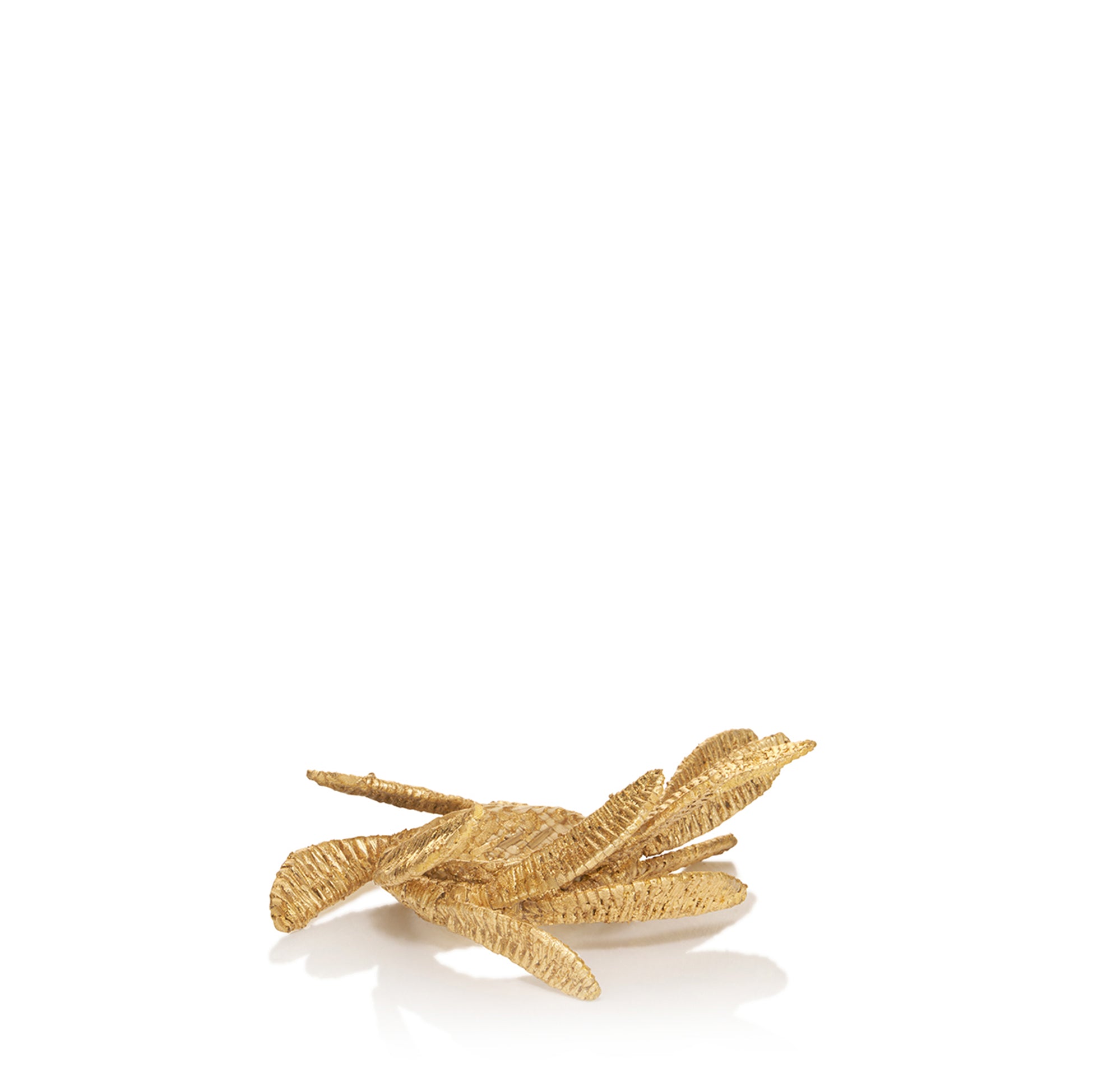 Handwoven Gold Straw Laurel Napkin Ring