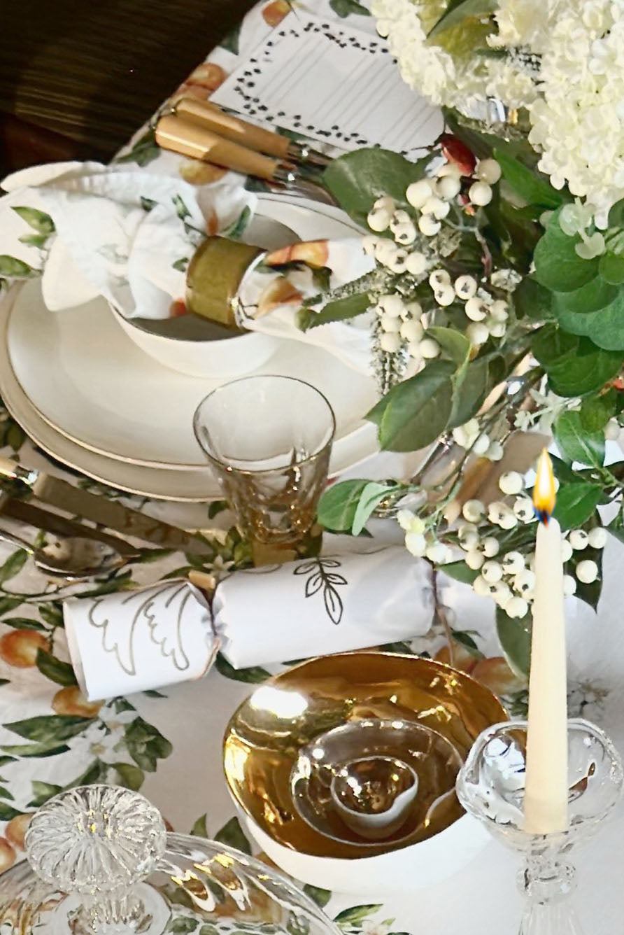 'Handmade Ceramic Pebble Bowl with Gold Glaze, 22cm