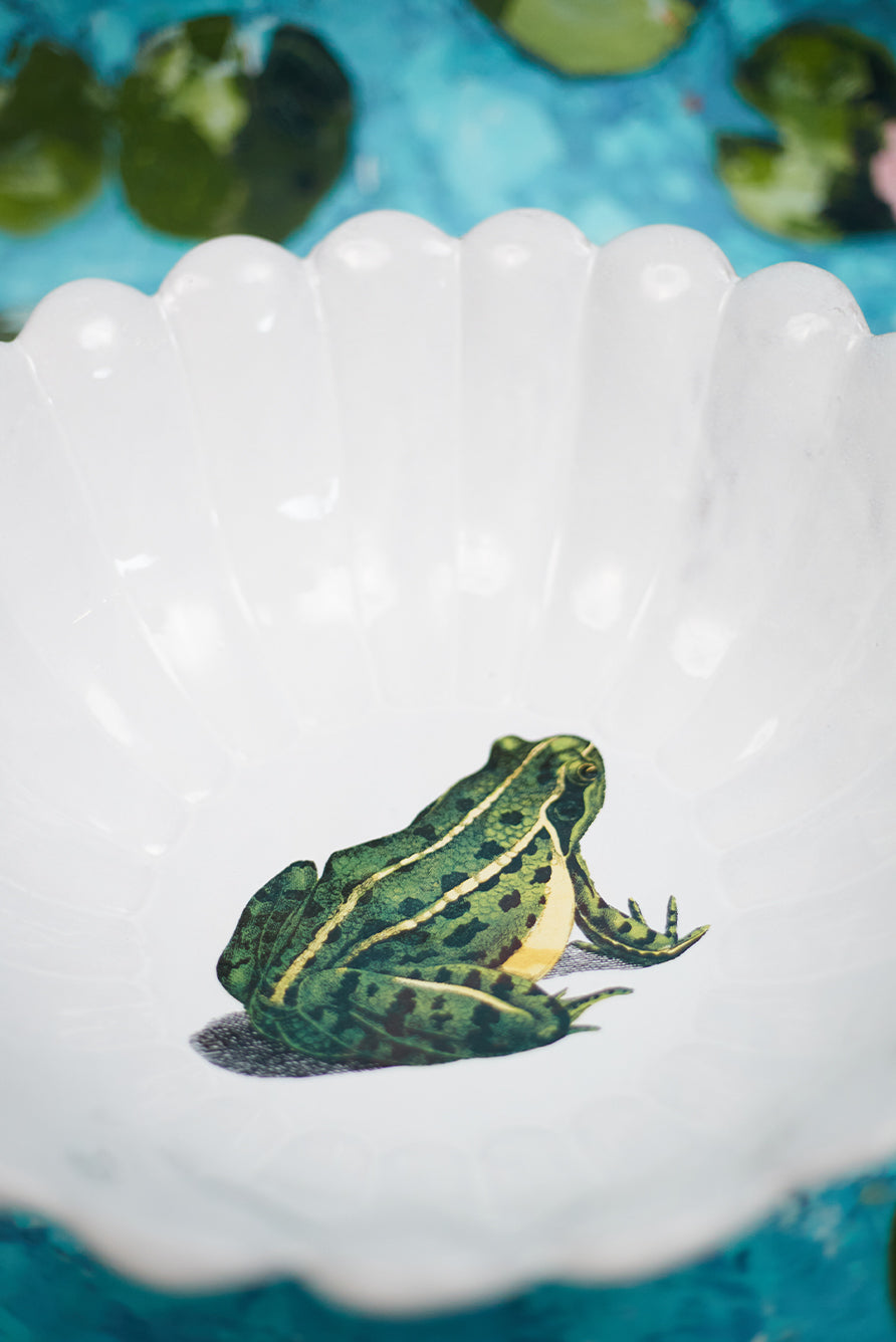 Grenouille Large Salad Bowl by Astier de Villatte, 32cm