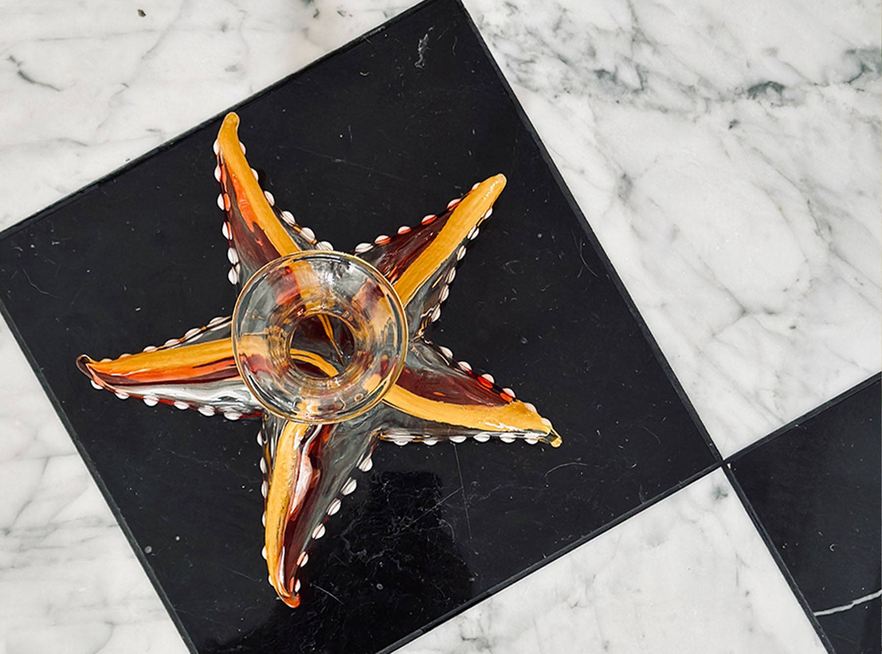 Handblown Glass Starfish Decanter, 24cm