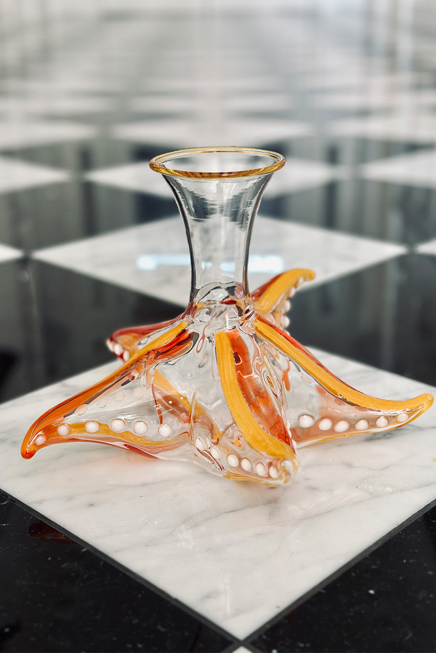 Handblown Glass Starfish Decanter, 24cm