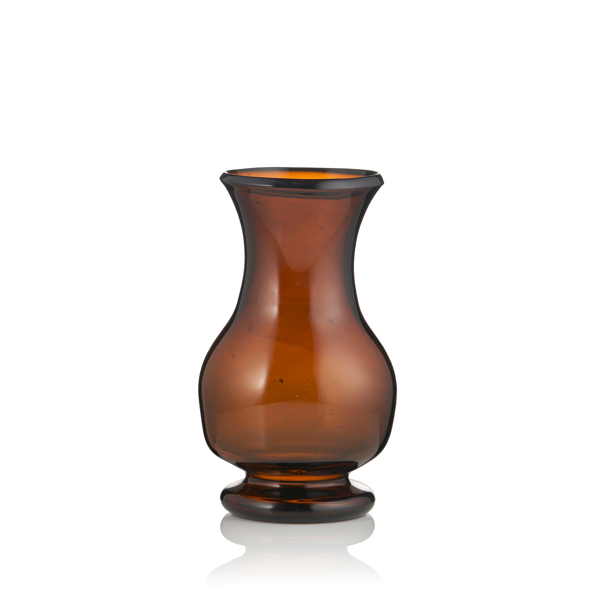 Handblown Glass Pichet Vase in Dark Brown, 20cm