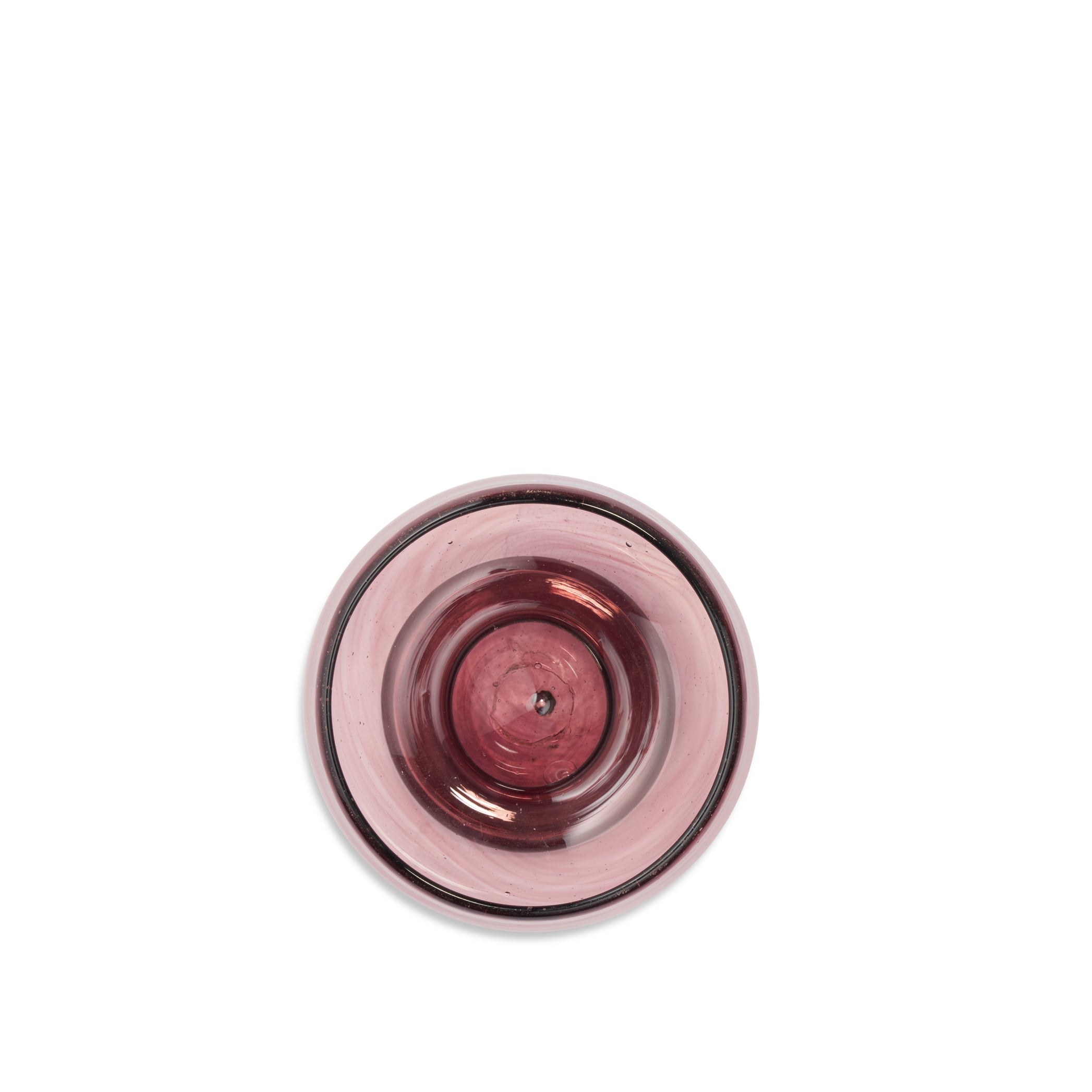Handblown Small Glass Bowl In Raspberry Red, 10cm