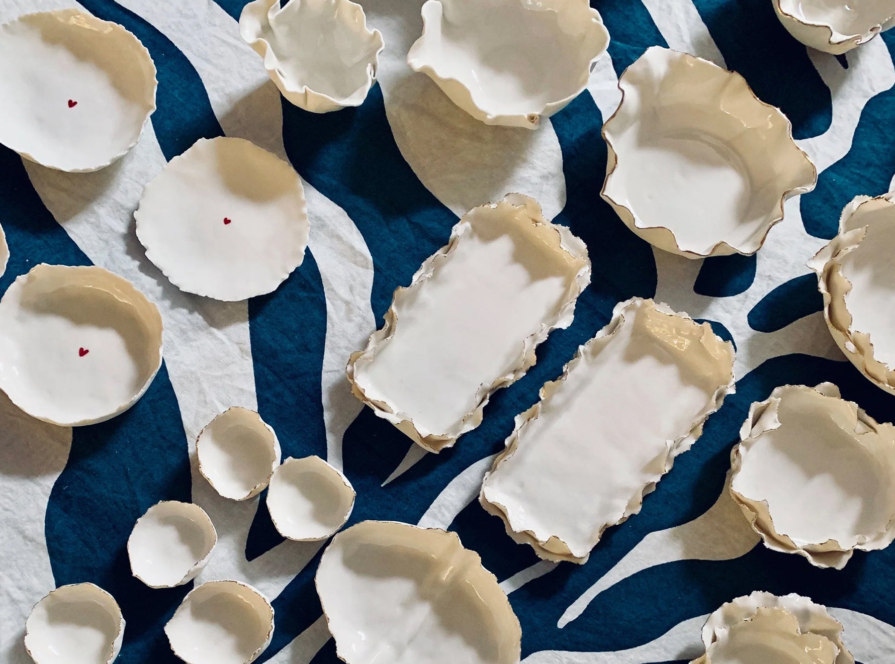 HB Deco Jagged Rectangular Tray, 23cm