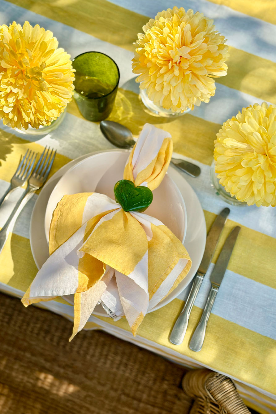 S&B Heart Avocado Green Resin Napkin Ring