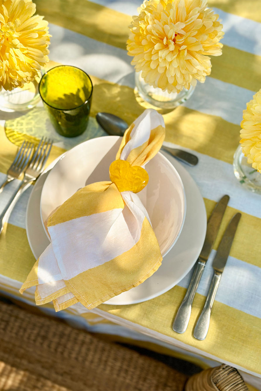 S&B Heart Avocado Green Resin Napkin Ring