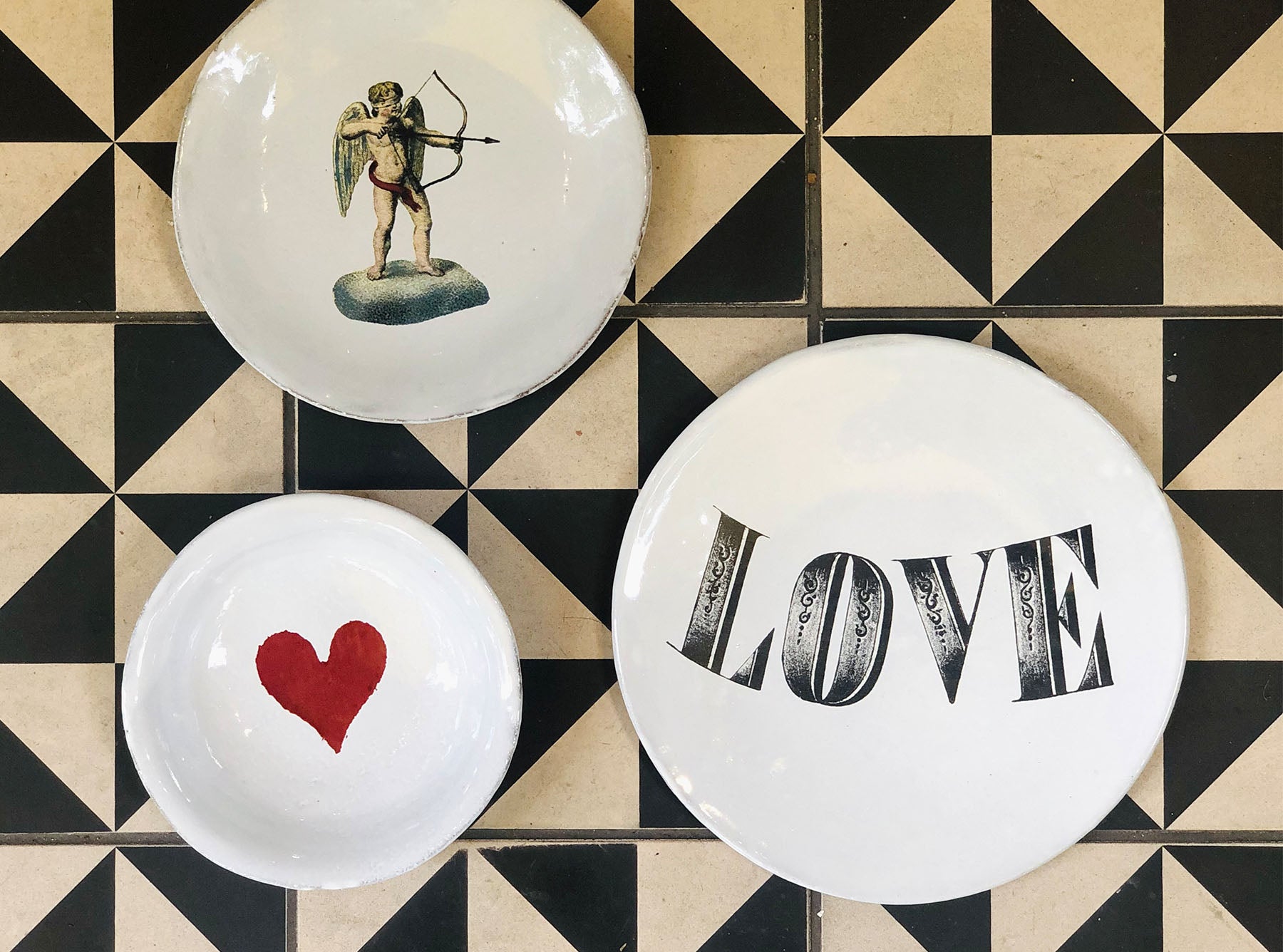 Heart Saucer by Astier de Villatte, 11.5cm