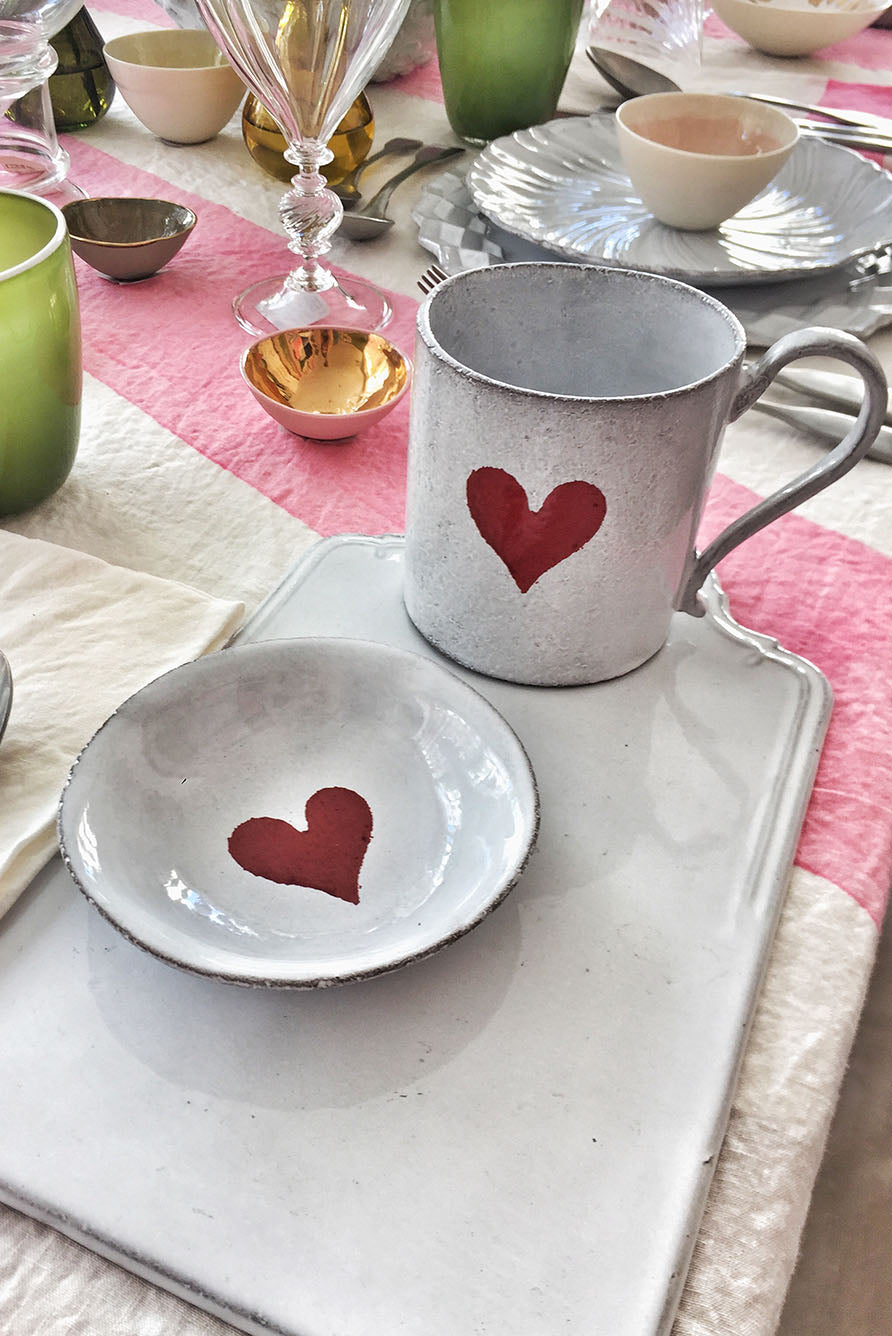 Heart Saucer by Astier de Villatte, 11.5cm
