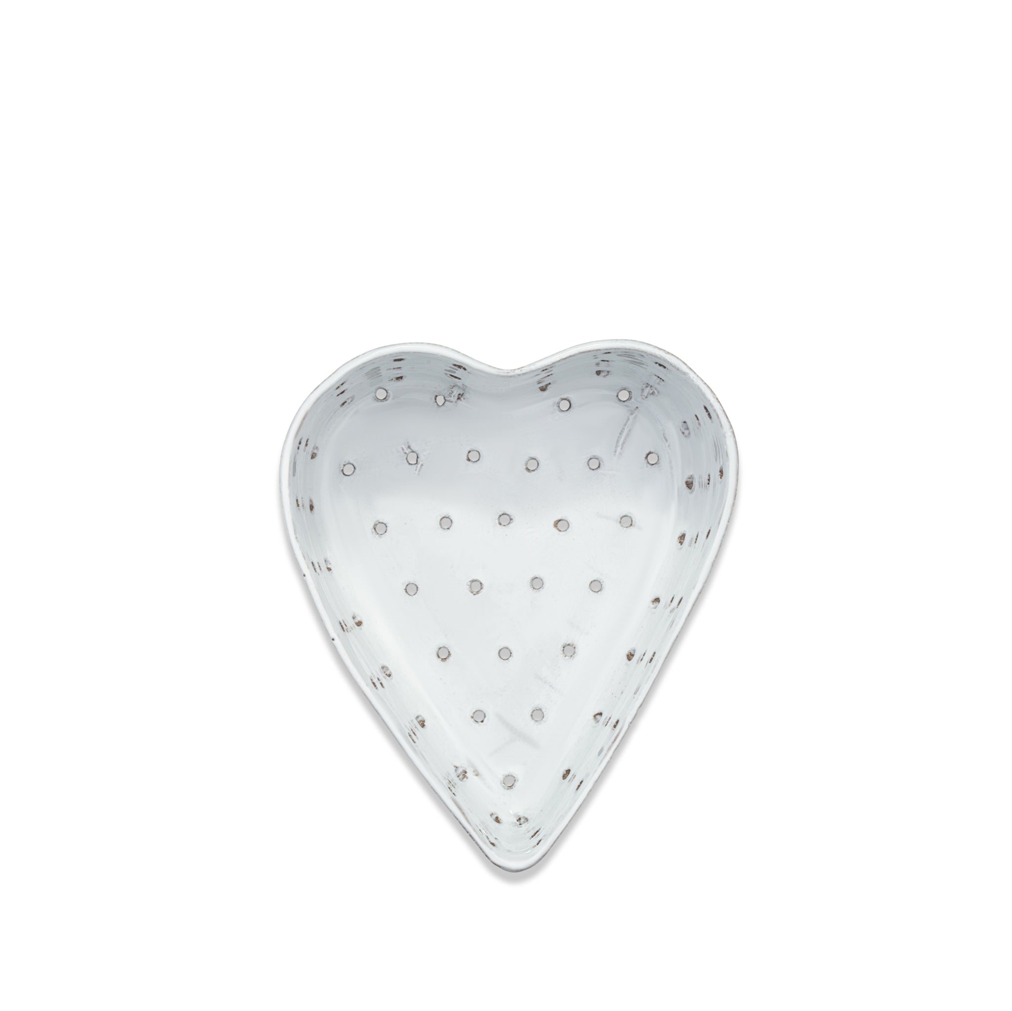Ceramic Heart Basket by Astier de Villatte, 24cm