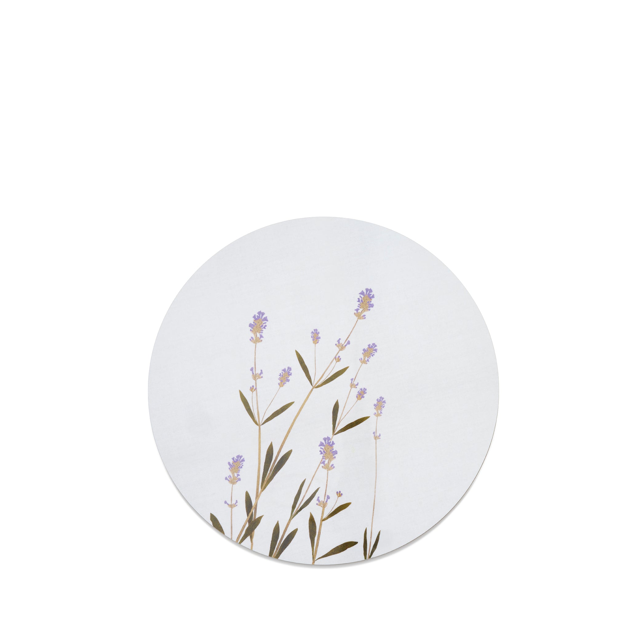 Herbarium Round Cork-backed Placemat in Lavender, 34cm
