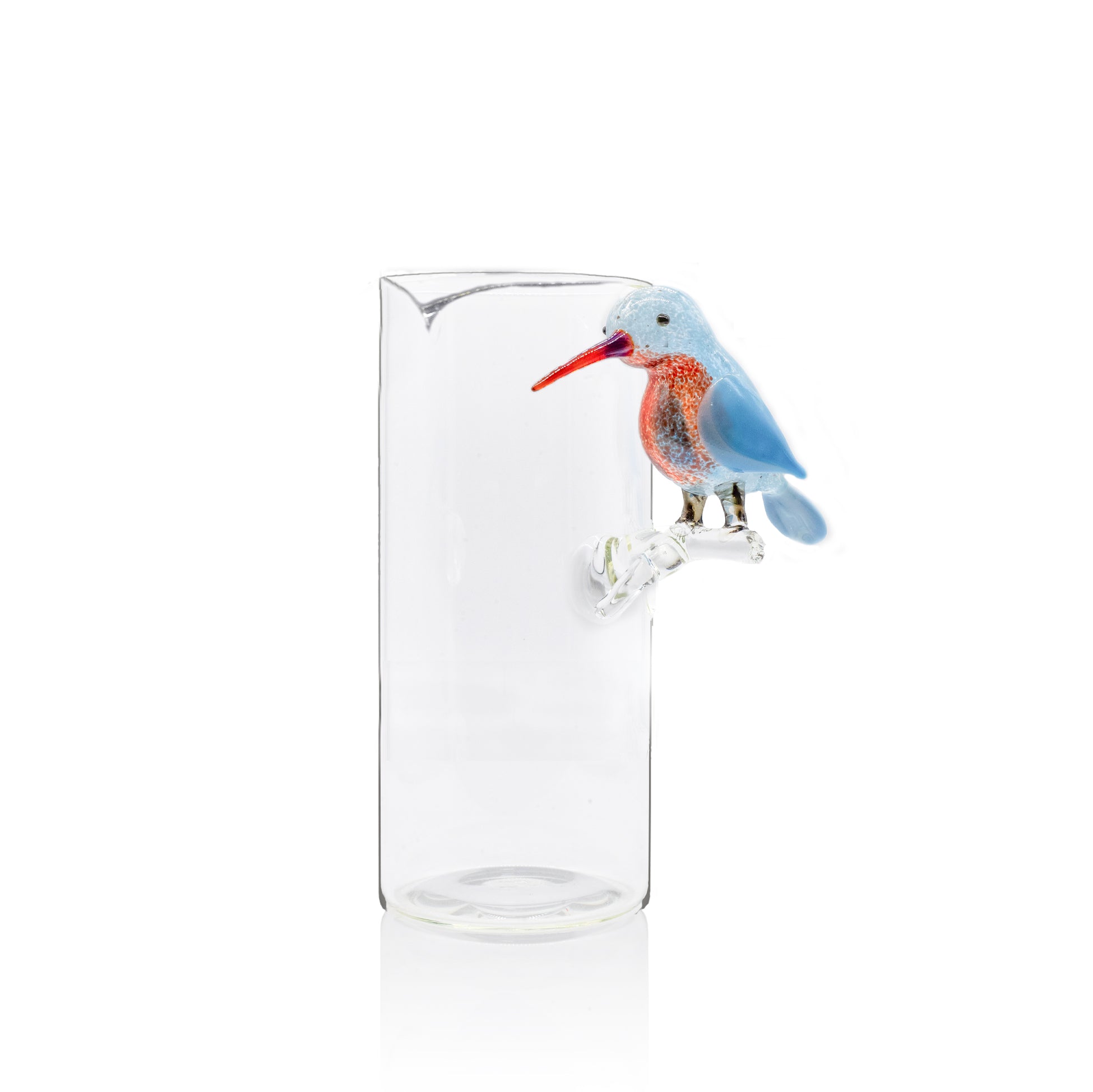 Handblown Glass Hummingbird Carafe, 22cm