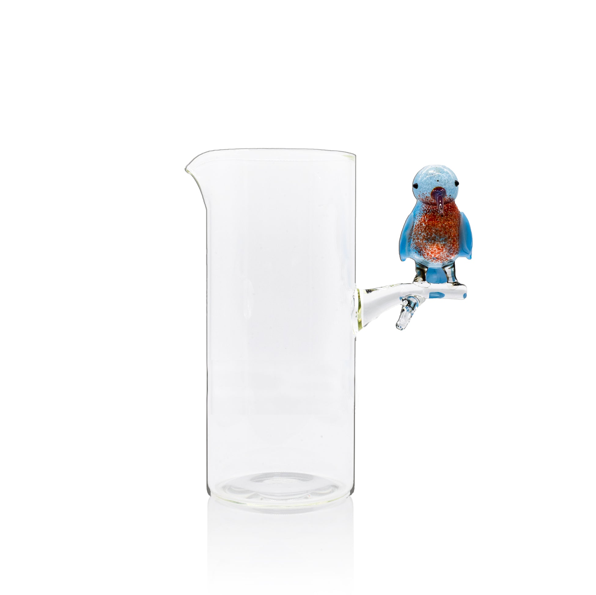 Handblown Glass Hummingbird Carafe, 22cm