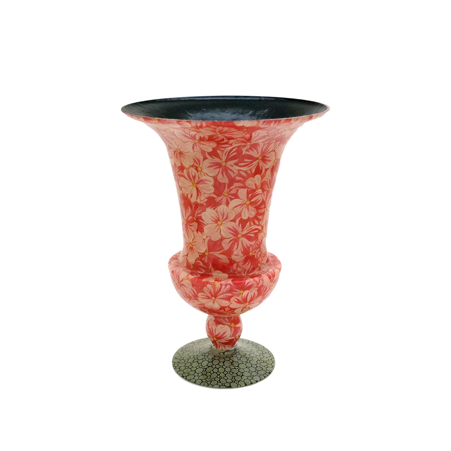 John Derian 'Pink Hydrangea' Footed Urn Vase, 30cm