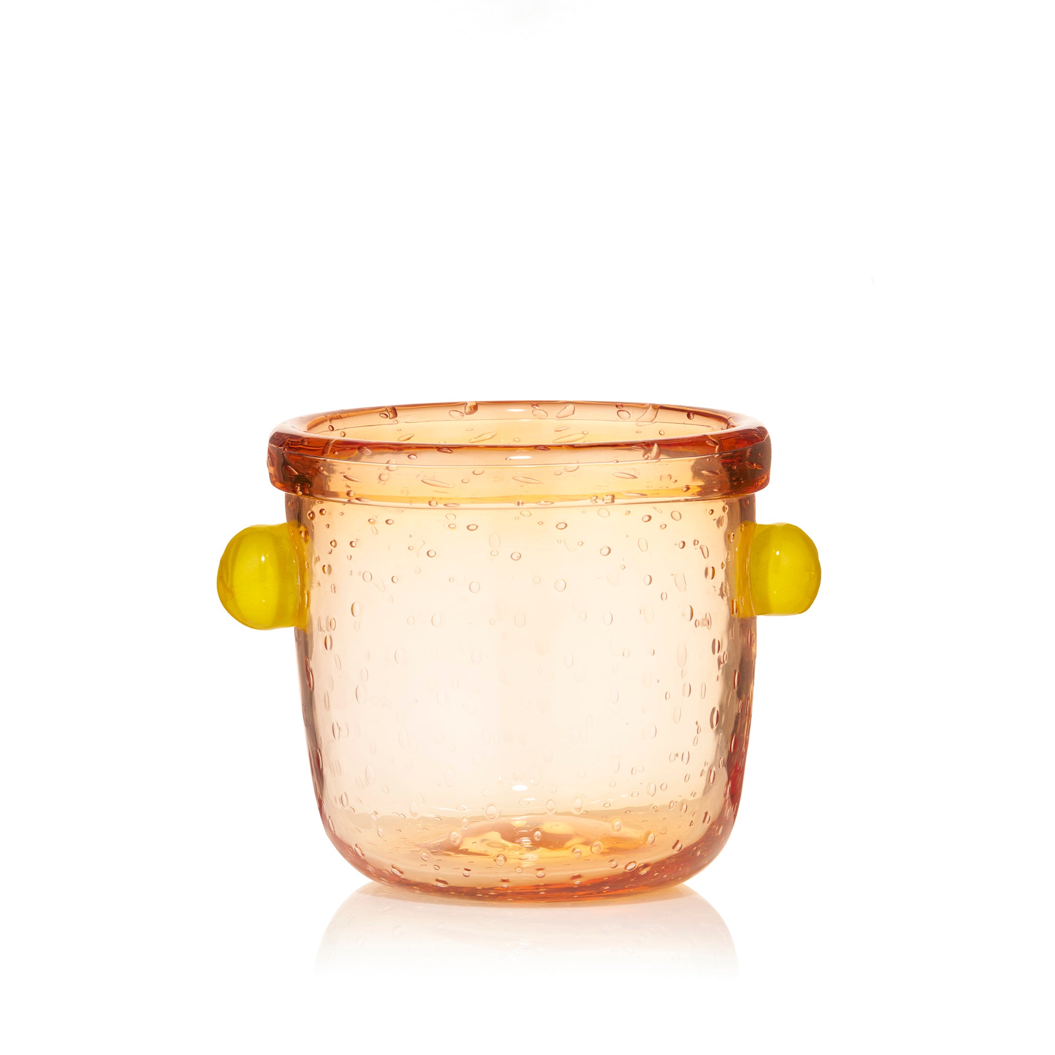 Handblown Glass 'Clair' Ice Bucket in Tangerine