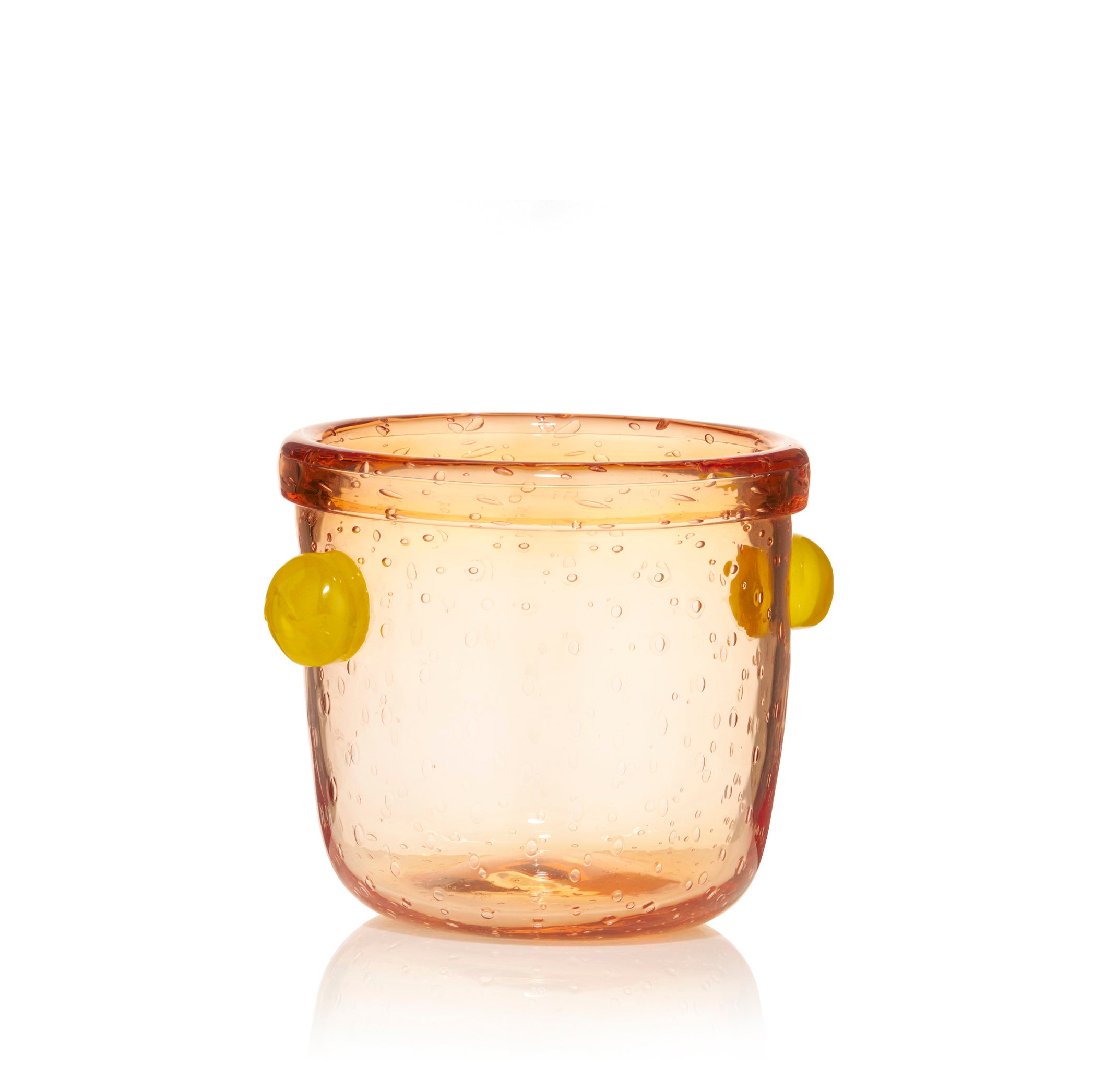 Handblown Glass 'Clair' Ice Bucket in Tangerine