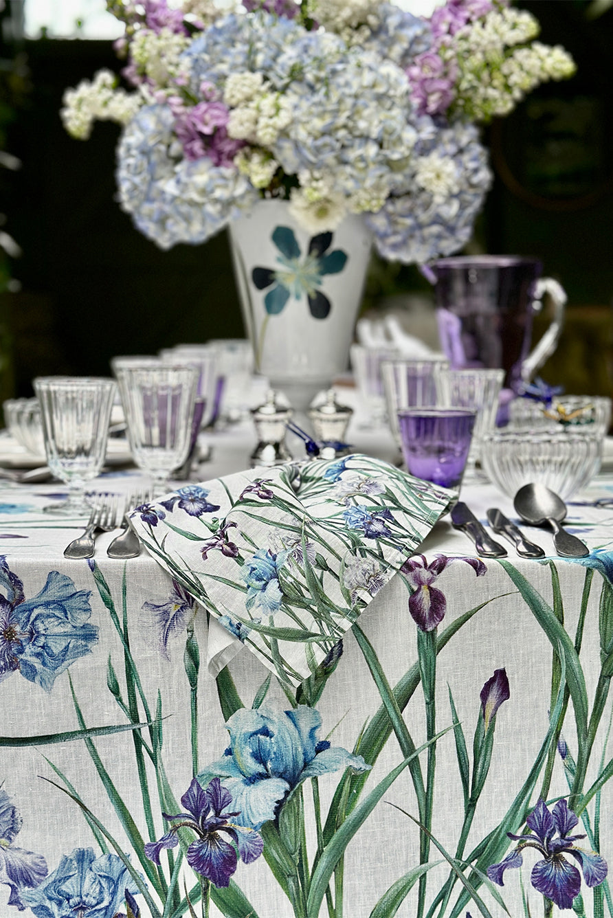 'Iris' Linen Tablecloth