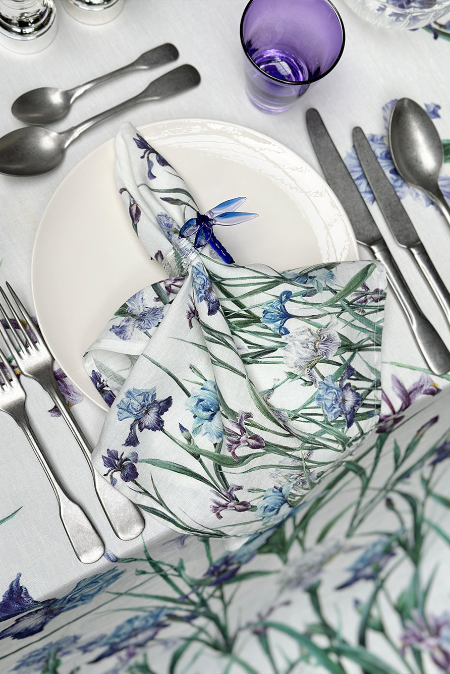 'Iris' Linen Tablecloth