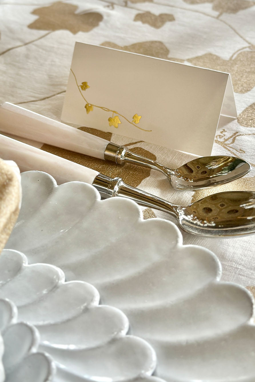 'Ivy' Place Cards in Gold, Set of 12