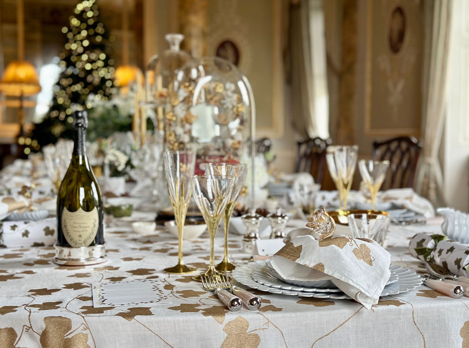 'Ivy' Place Cards in Gold, Set of 12