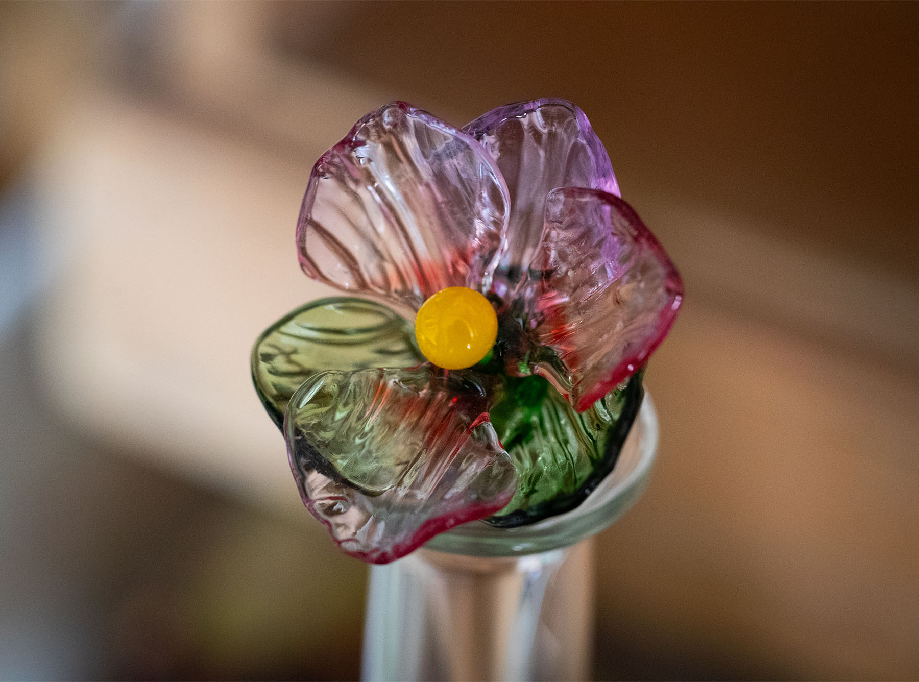 Jardin Fleuri - Pansy Purple Glass Napkin Ring