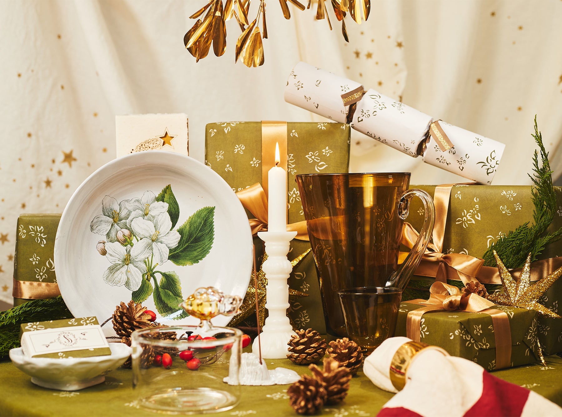 White Candlestick Shaped Candle, 25cm