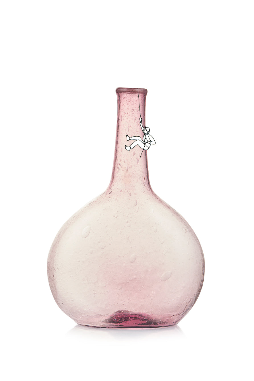 June Pink Mouth-Blown Vase, Medium 22cm