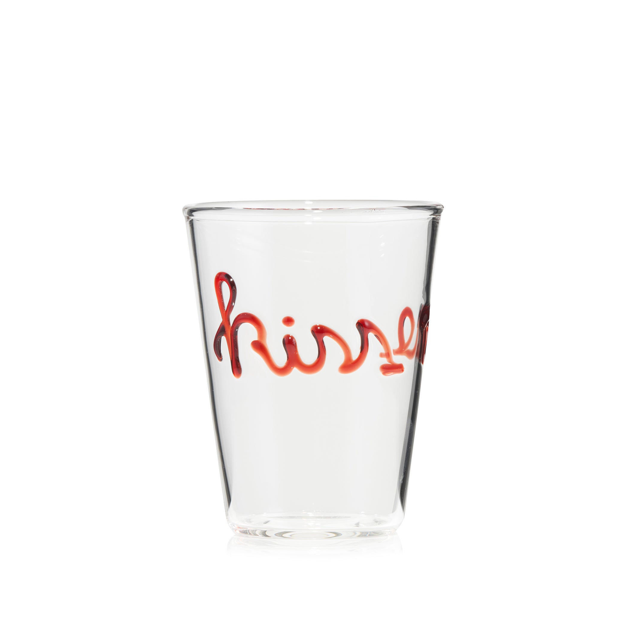 Handblown Glass "Kiss Me" Tumbler