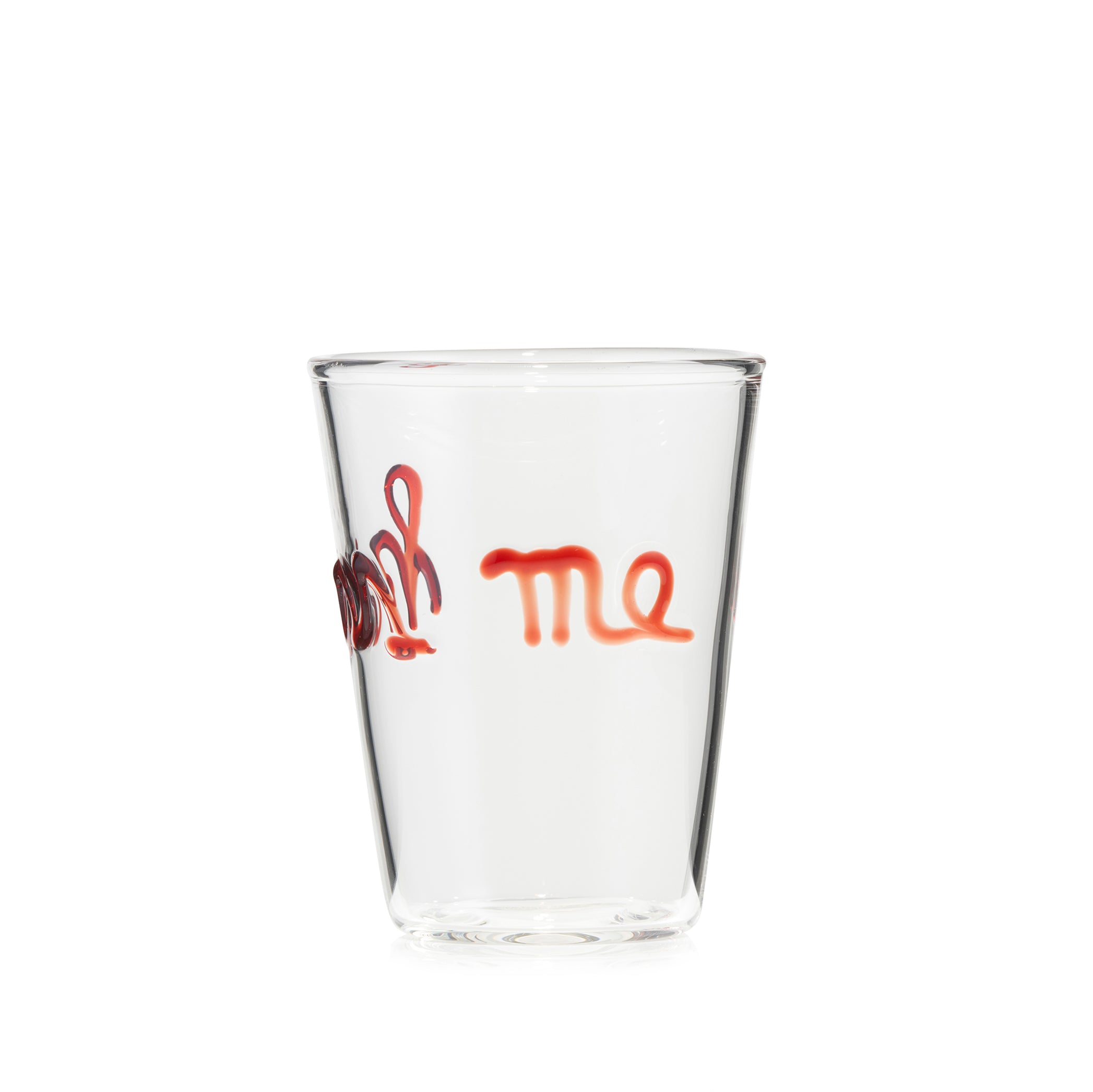 Handblown Glass "Kiss Me" Tumbler