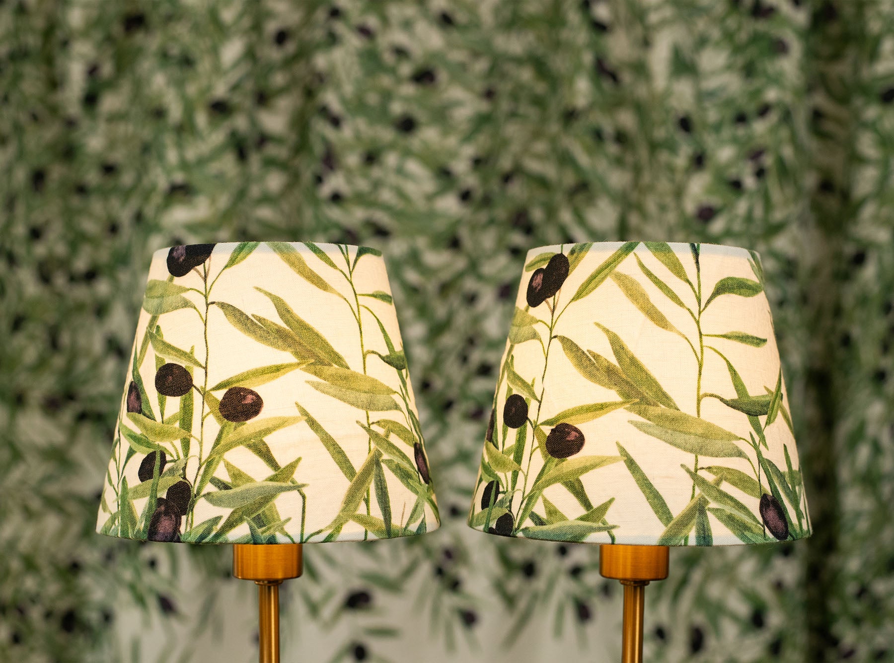 'L'Olivier' Linen French Drum Lampshade, 13cm