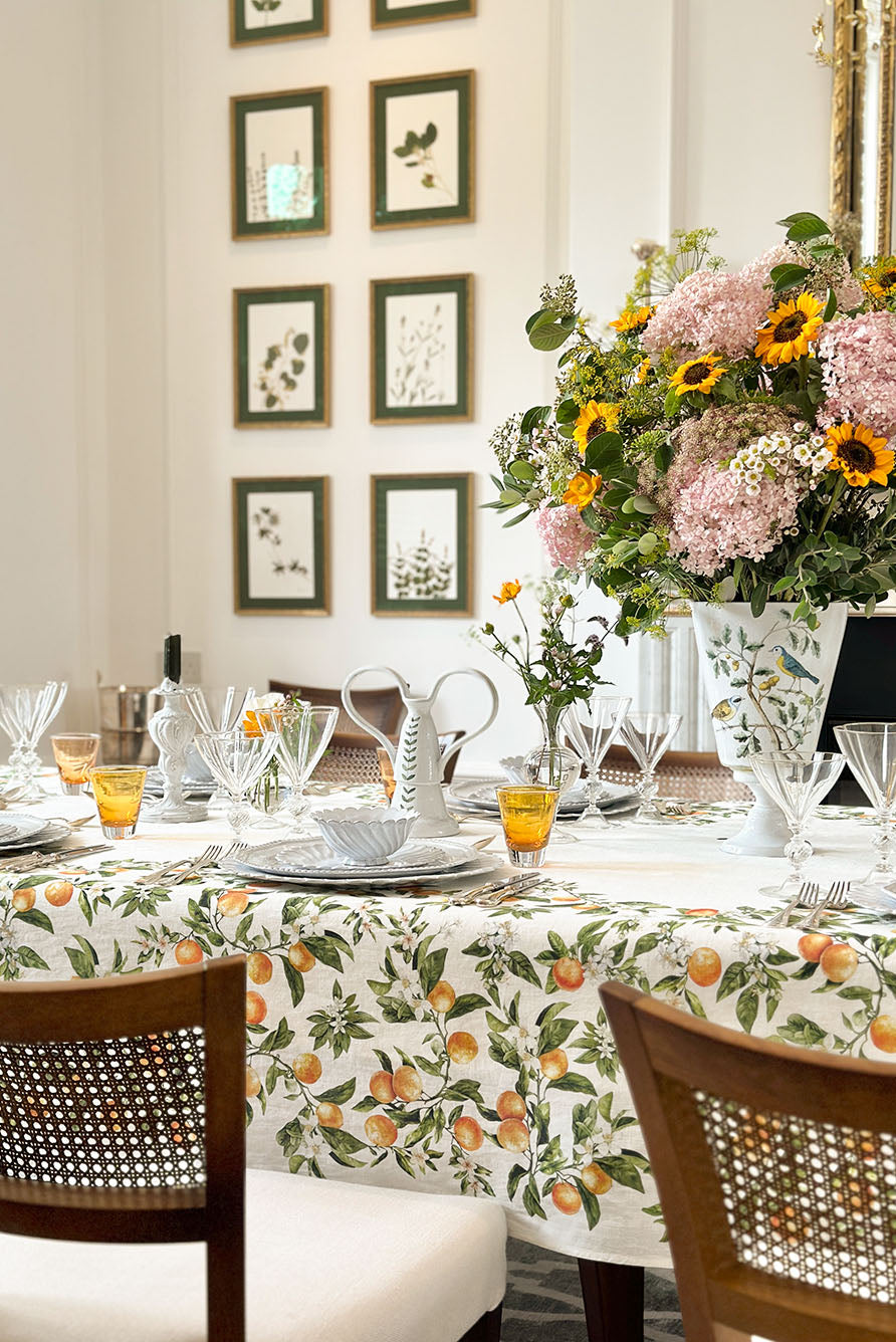 'L'Orangerie' Linen Tablecloth