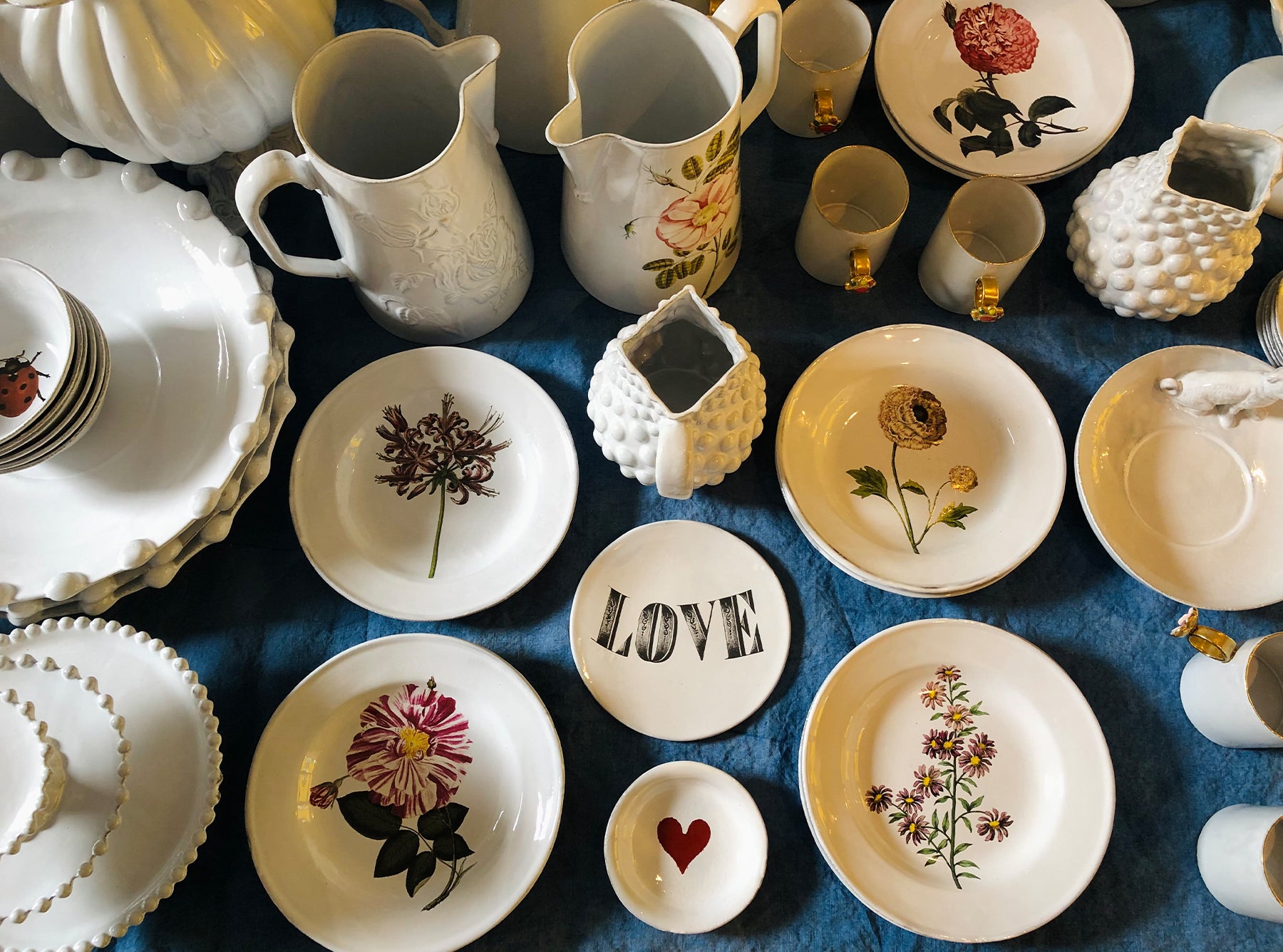 Guernfey Lilly Plate by Astier de Villatte, 22cm