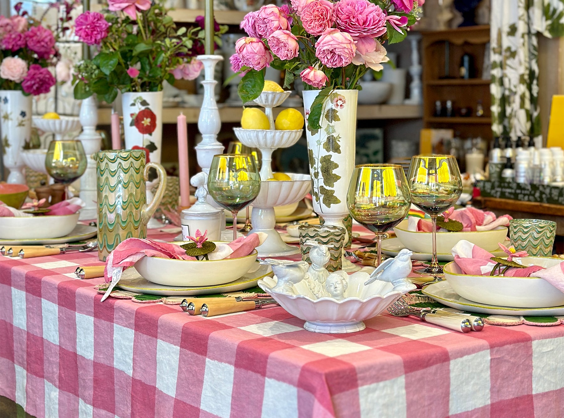Marguerite Fruit Bowl with Three Birds by Astier de Villatte, 28cm