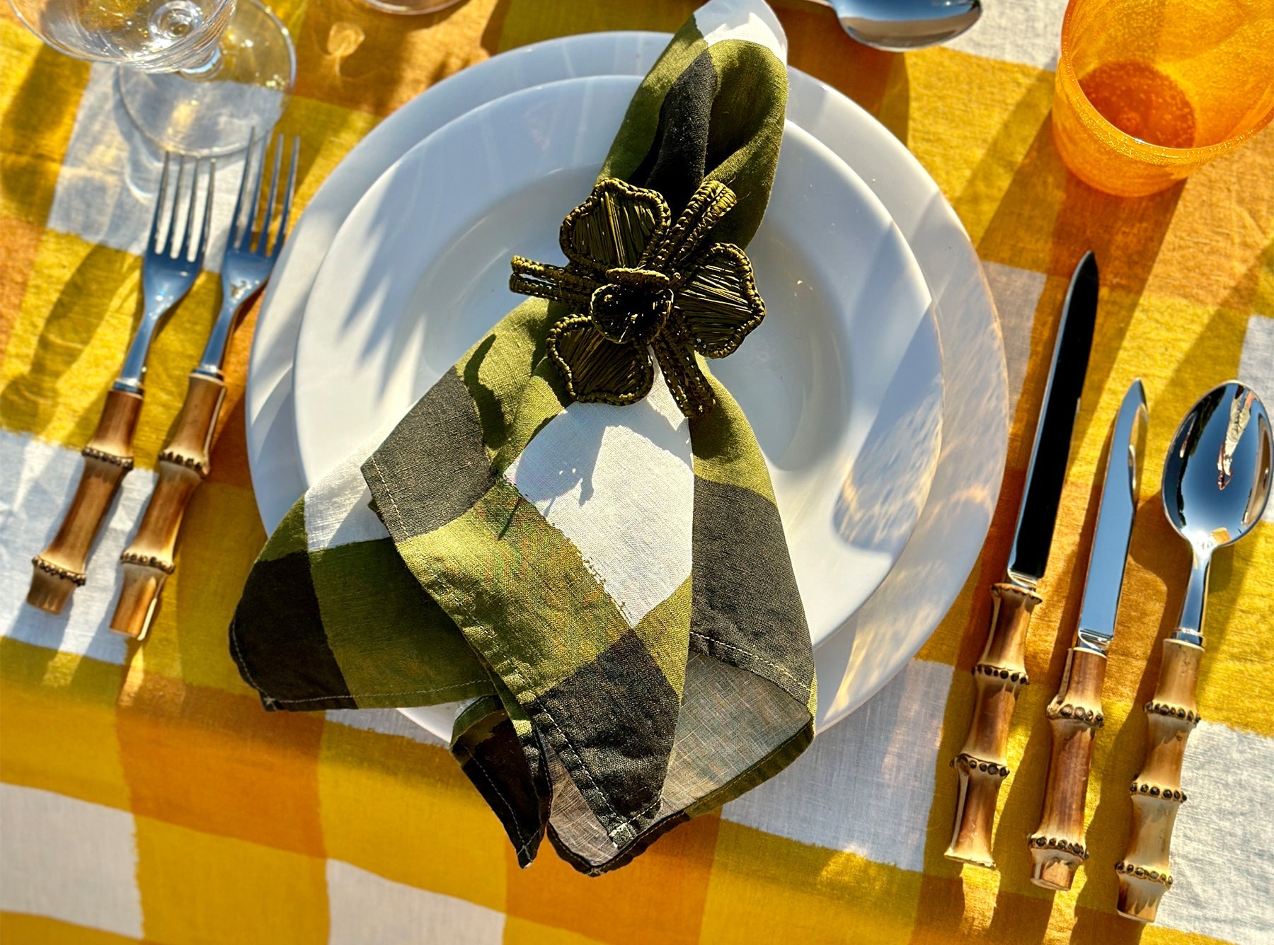 Julia Natural Bamboo & Stainless Steel 7 Piece Cutlery Set