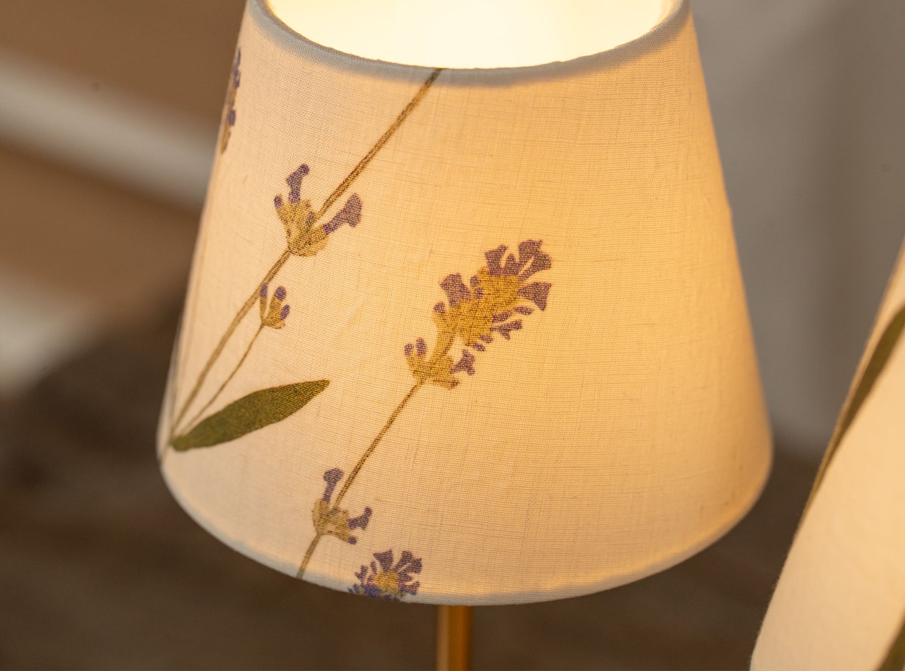 Set of 2 'Lavender' French Drum Lampshade, 13cm