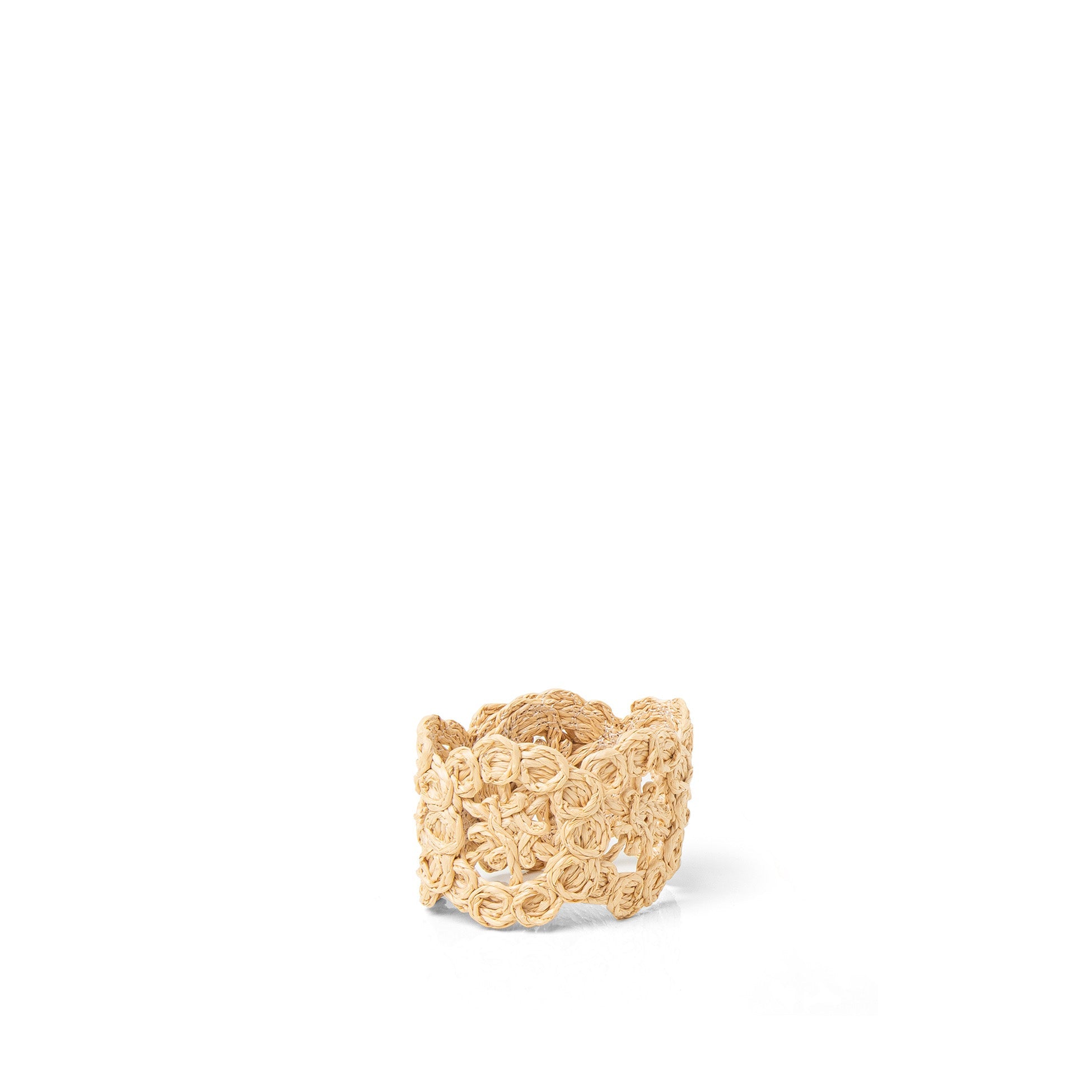 'Lena' Handwoven Straw Effect Napkin Ring