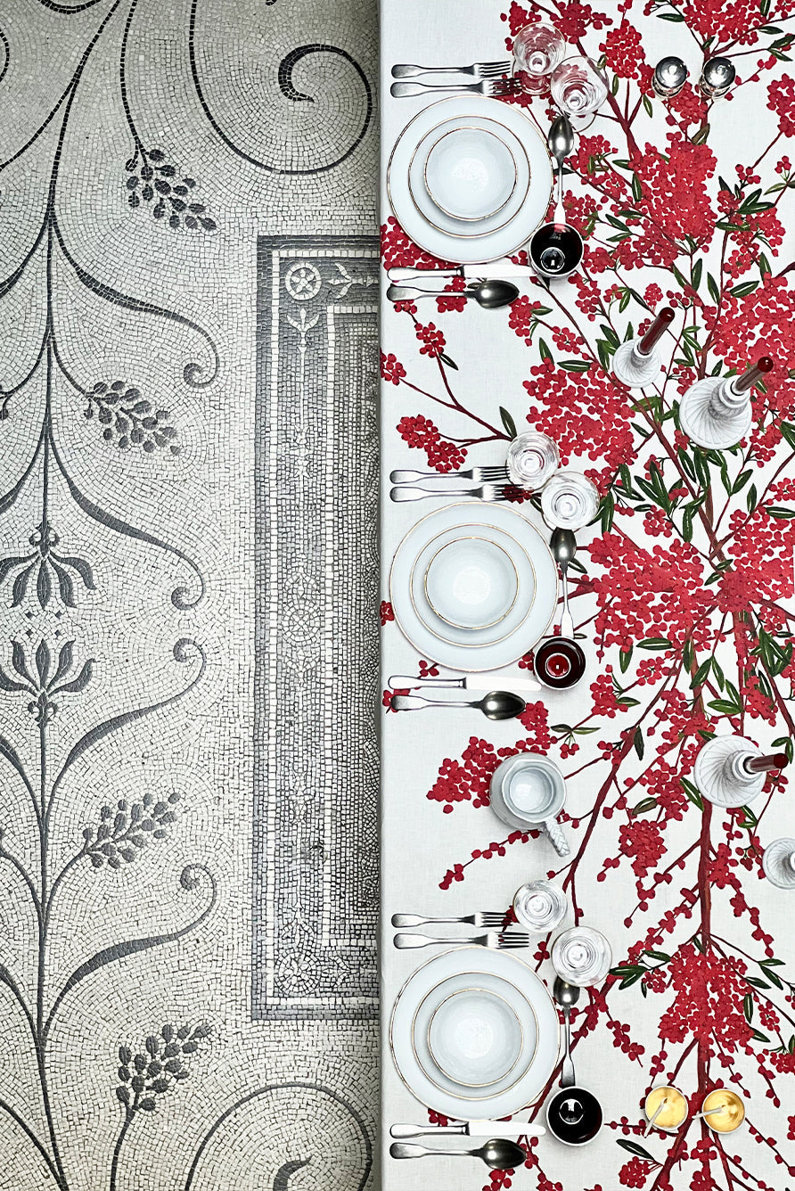 'Les Airelles' Linen Napkin, 50x50cm