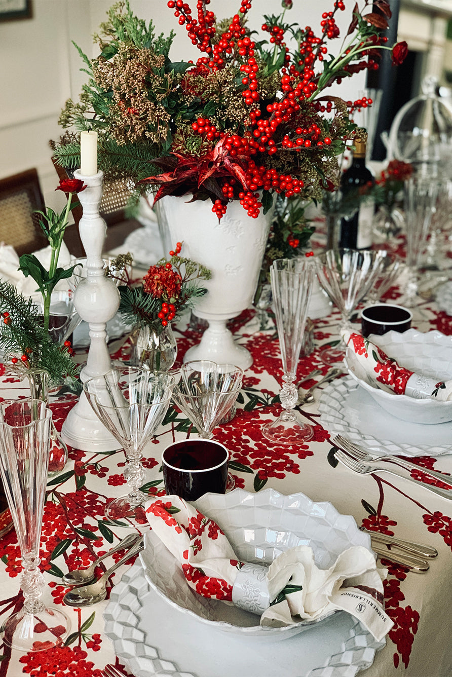 'Les Airelles' Linen Tablecloth