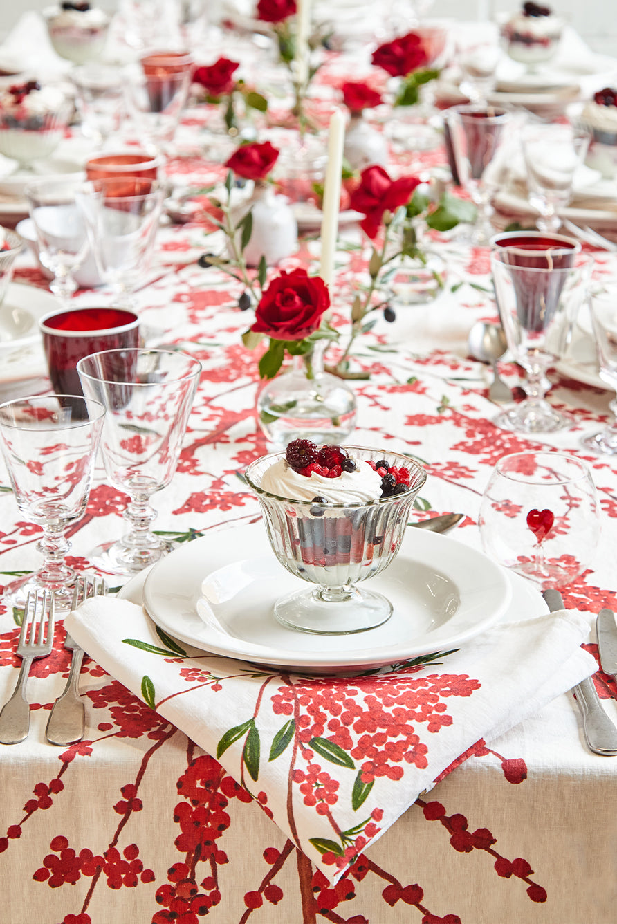 'Les Airelles' Linen Napkin, 50x50cm