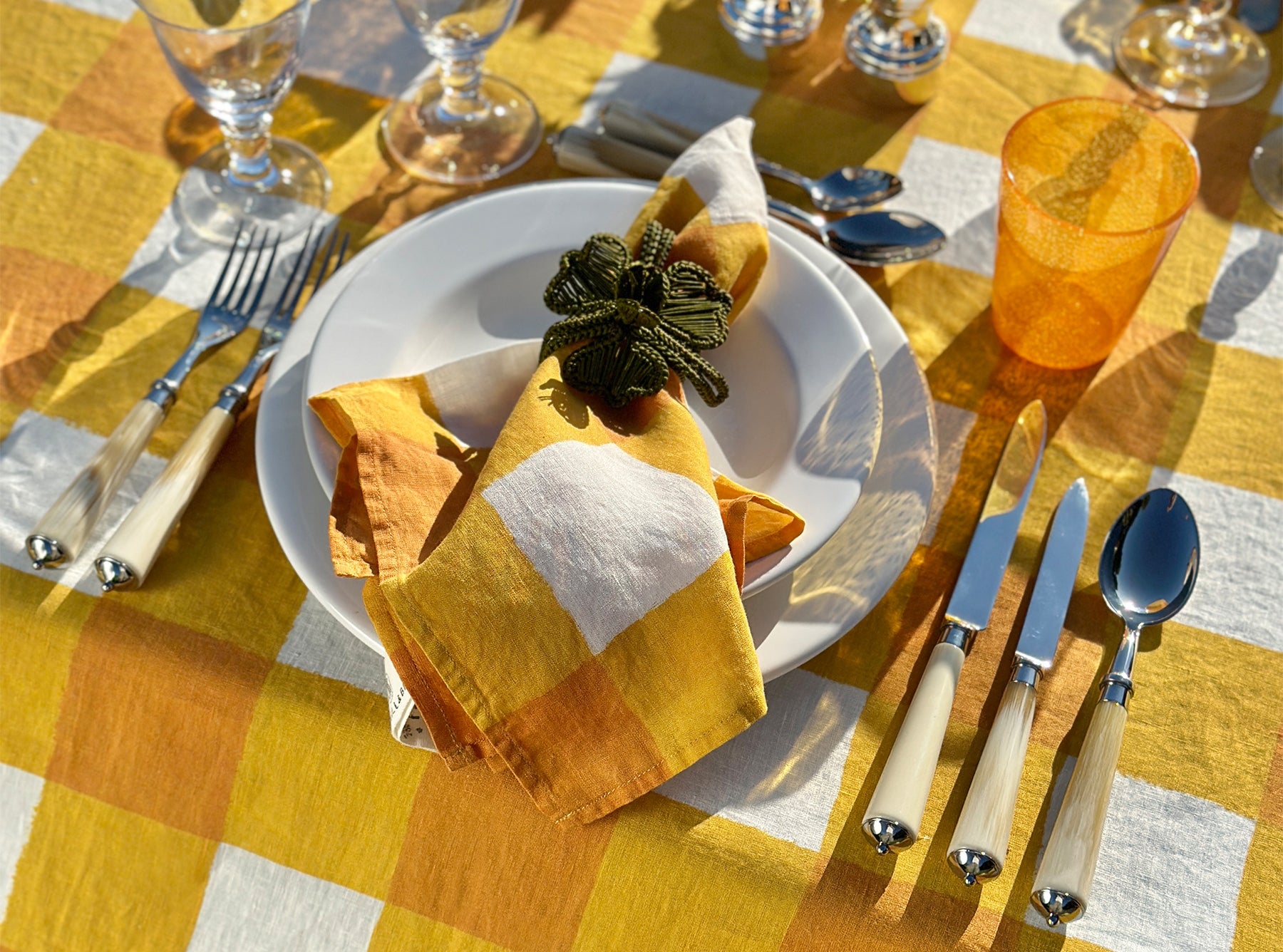 Julia Light Horn Resin & Stainless Steel 7 Piece Cutlery Set